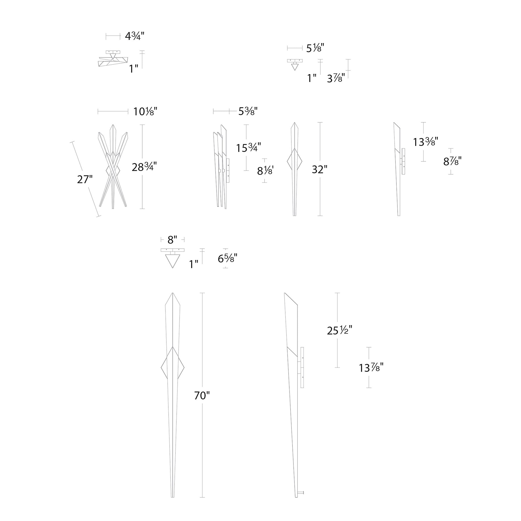 Solitude LED Wall Sconce Diagram