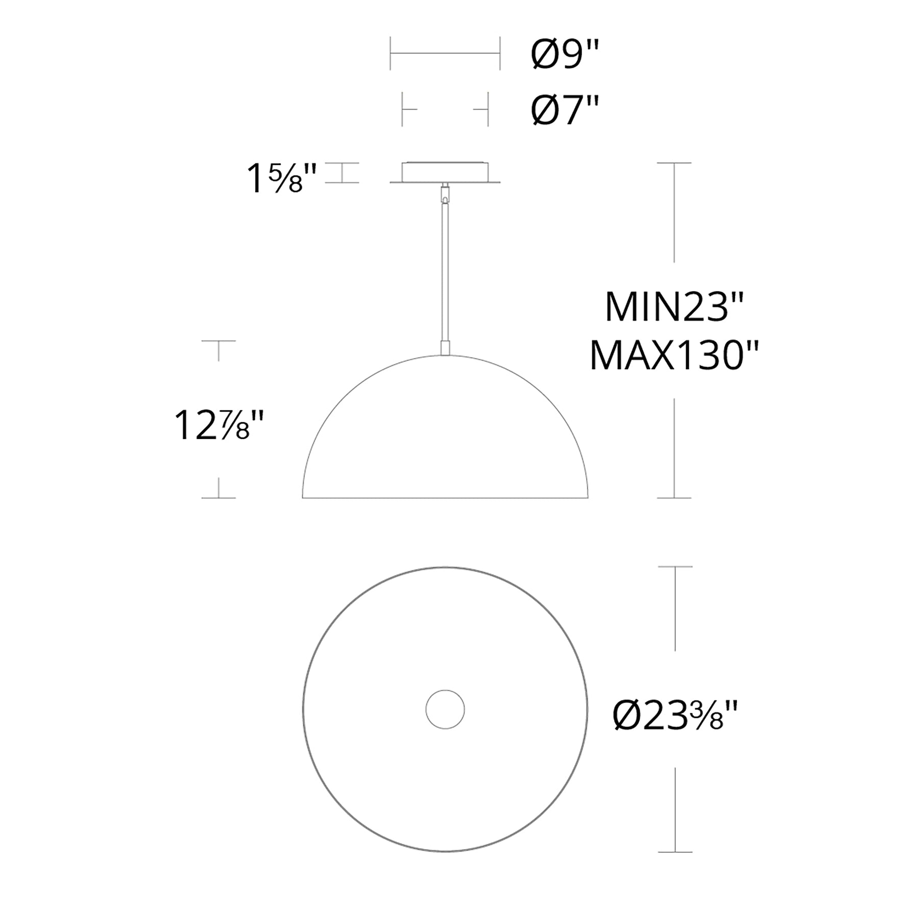 Stardust LED Pendant Diagram