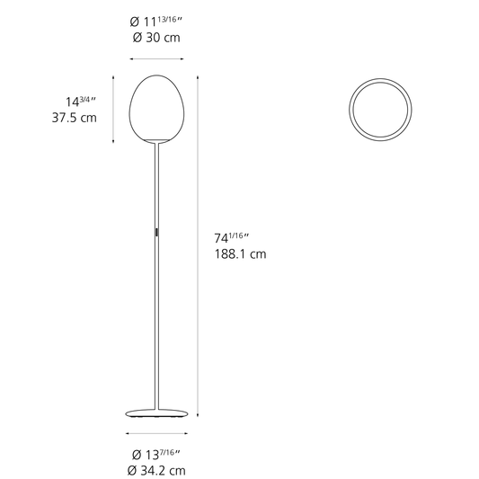 Stellar Nebula Floor Lamp Diagram