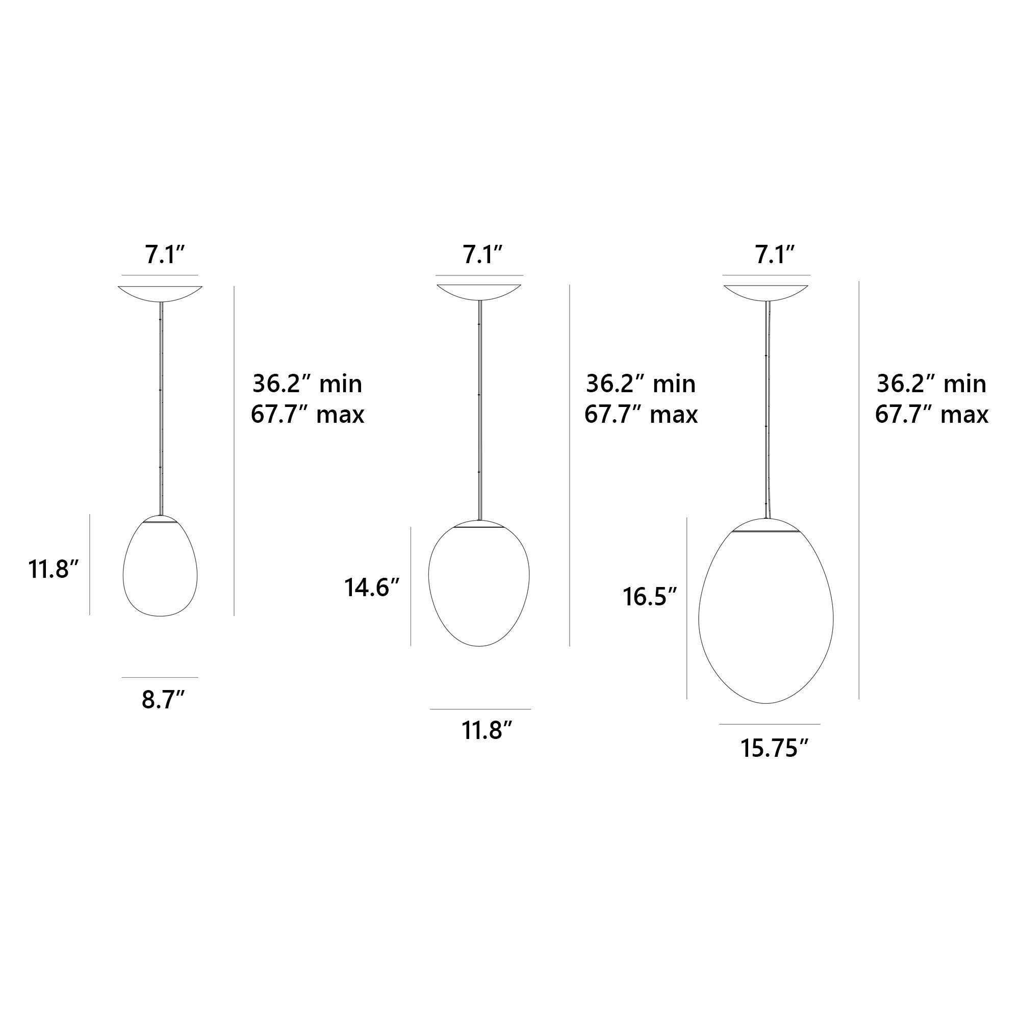 Stellar Nebula LED Pendant Diagram