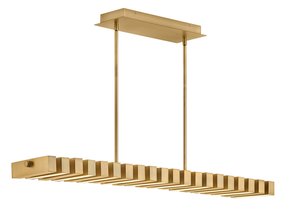 Stitch LED Linear Suspension - Lacquered Brass