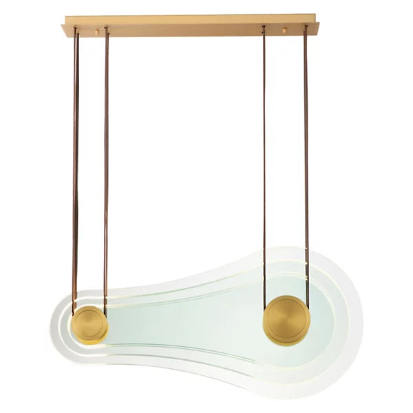 Stratum LED LInear Suspension brass