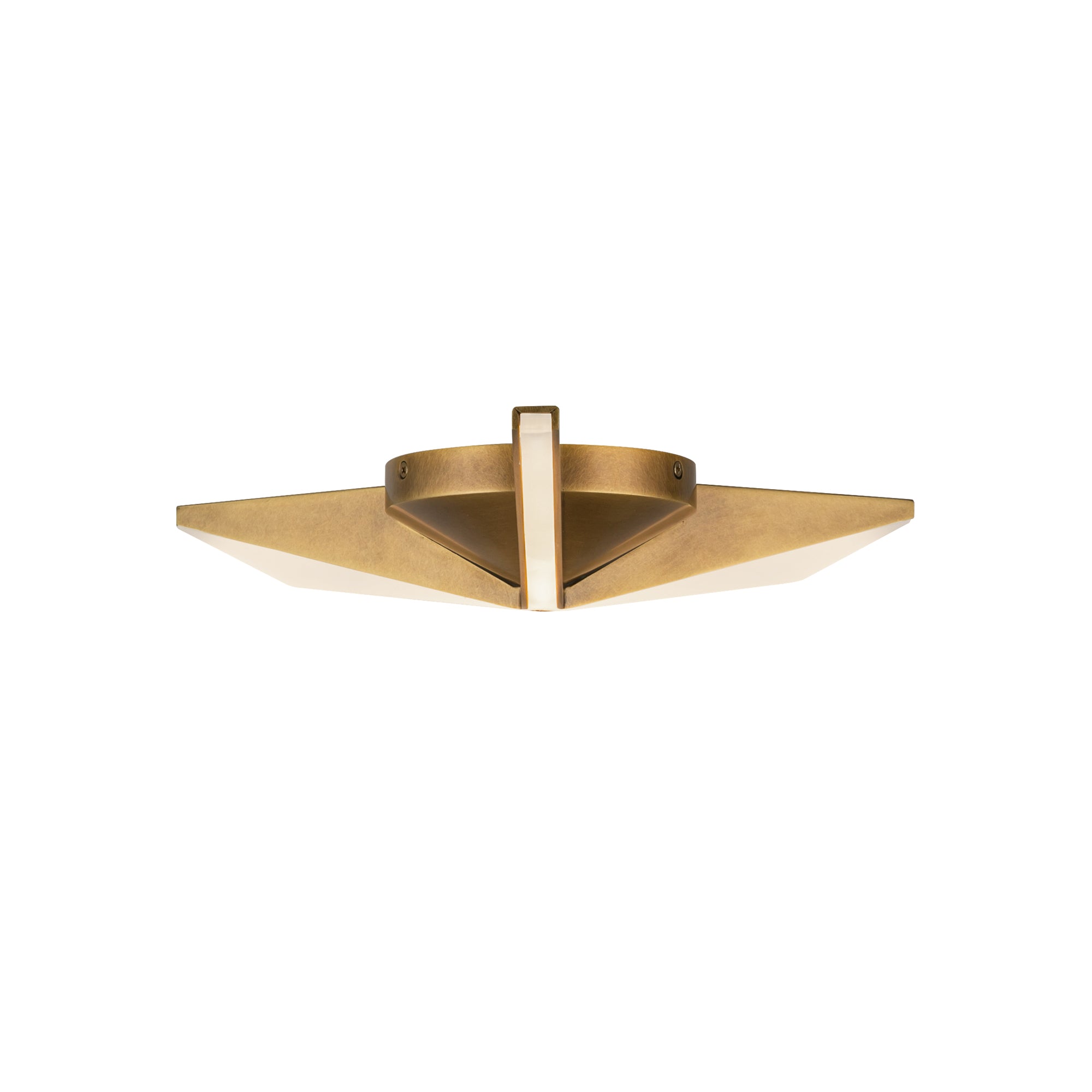 Tachi LED Flush Mount in Vintage Brass Finish | Kuzco Lighting
