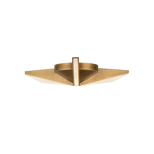 Tachi LED Flush Mount in Vintage Brass Finish | Kuzco Lighting