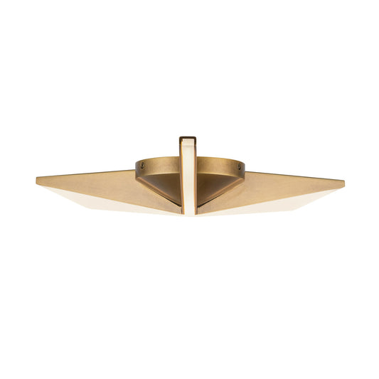 Tachi LED Flush Mount in Vintage Brass Finish | Kuzco Lighting