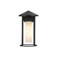 Load image into Gallery viewer, Tenko 12-in Black/Glossy Opal Glass 1 Light Exterior Wall by Alora Lighting | EW526312BKGO | Alora Lighting
