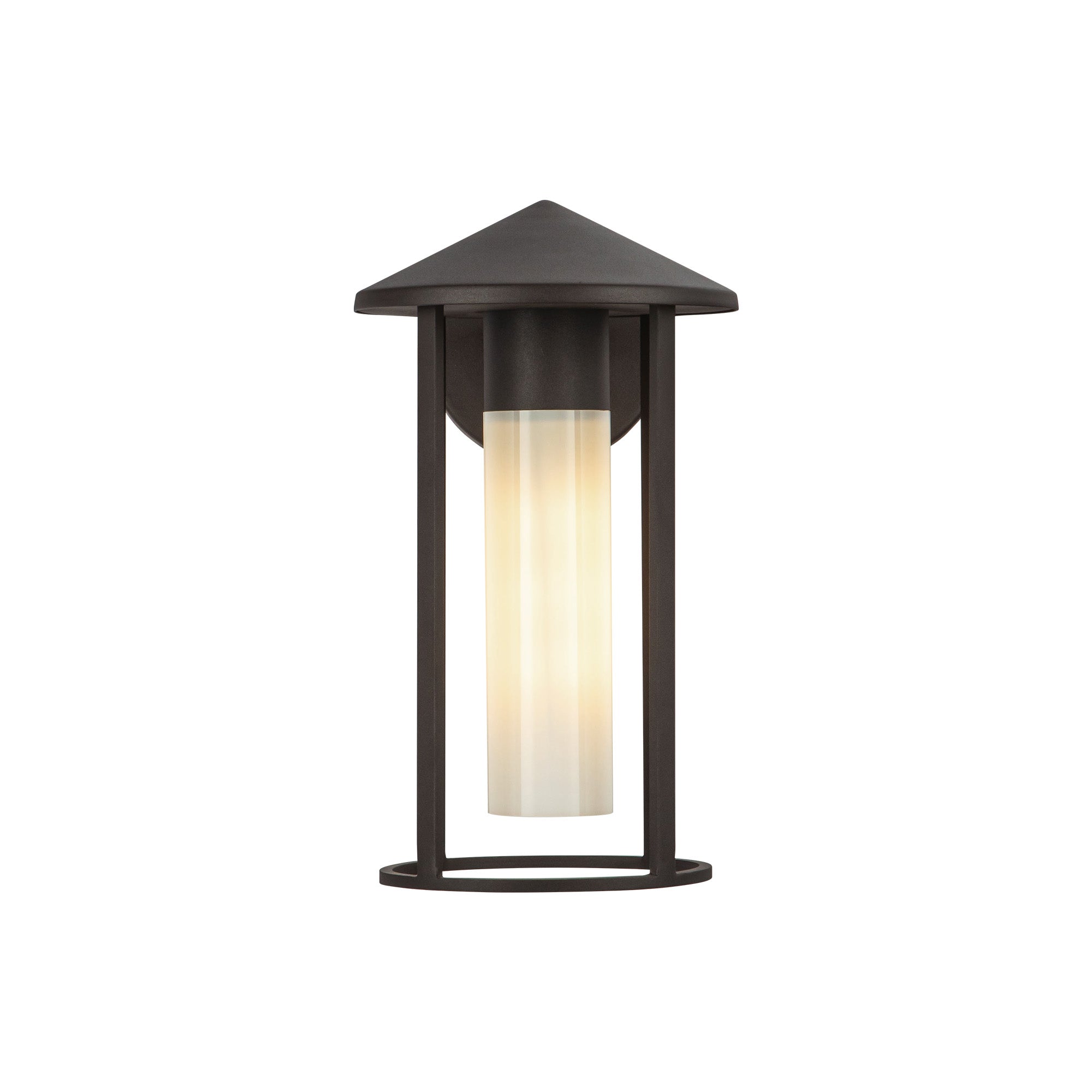 Tenko 12-in Bronze/Glossy Opal Glass 1 Light Exterior Wall by Alora Lighting | EW526312BZGO | Alora Lighting