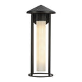 Load image into Gallery viewer, Tenko 18-in Black/Glossy Opal Glass 1 Light Exterior Wall by Alora Lighting | EW526318BKGO | Alora Lighting
