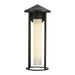 Tenko 18-in Black/Glossy Opal Glass 1 Light Exterior Wall by Alora Lighting | EW526318BKGO | Alora Lighting