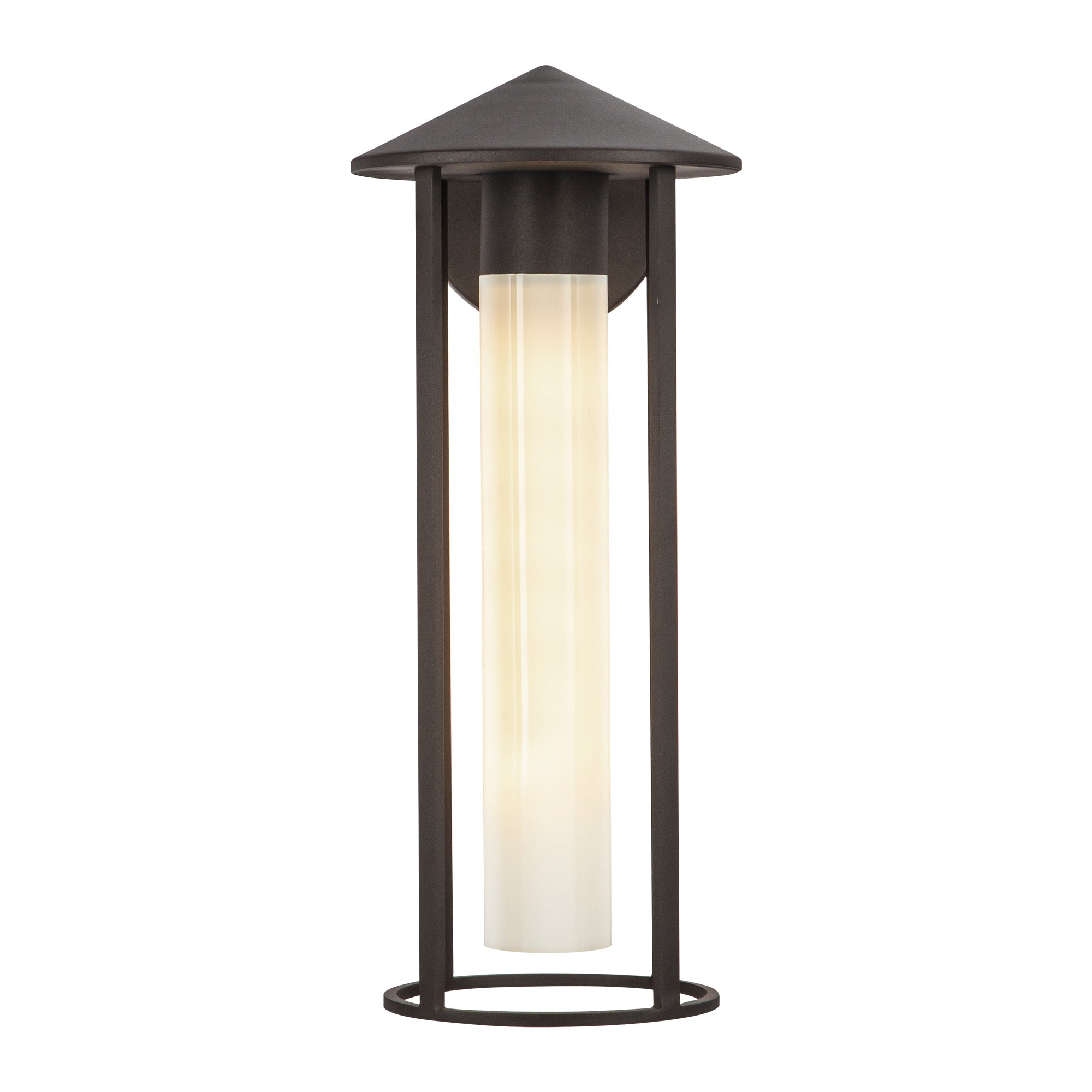 Tenko 18-in Bronze/Glossy Opal Glass 1 Light Exterior Wall by Alora Lighting | EW526318BZGO | Alora Lighting
