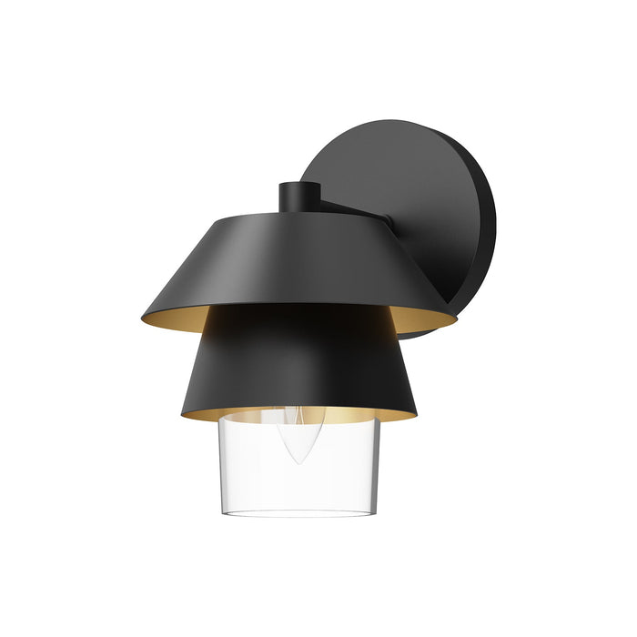 Tetsu 6-in Matte Black/Clear Glass 1 Light Wall/Vanity by Alora Lighting | WV475106MBCL | Alora Lighting