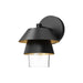 Tetsu 6-in Matte Black/Clear Glass 1 Light Wall/Vanity by Alora Lighting | WV475106MBCL | Alora Lighting