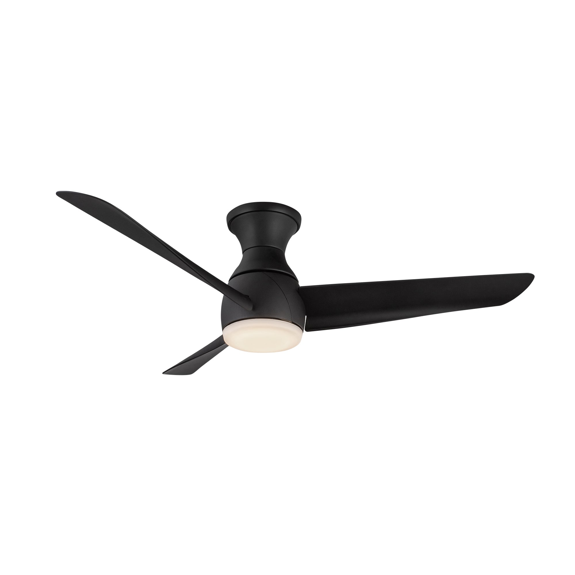 Thalia LED Hugger Fan in Matte Black Finish | Kuzco Lighting