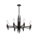 Torres 36-in Clear Ribbed Glass/Matte Black 8 Lights Chandelier by Alora Lighting | CH335836MBCR | Alora Lighting