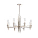 Torres 36-in Polished Nickel/Ribbed Glass 8 Lights Chandelier by Alora Lighting | CH335836PNCR | Alora Lighting
