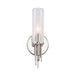 Torres 3-in Polished Nickel/Ribbed Glass 1 Light Wall/Vanity by Alora Lighting | WV335103PNCR | Alora Lighting
