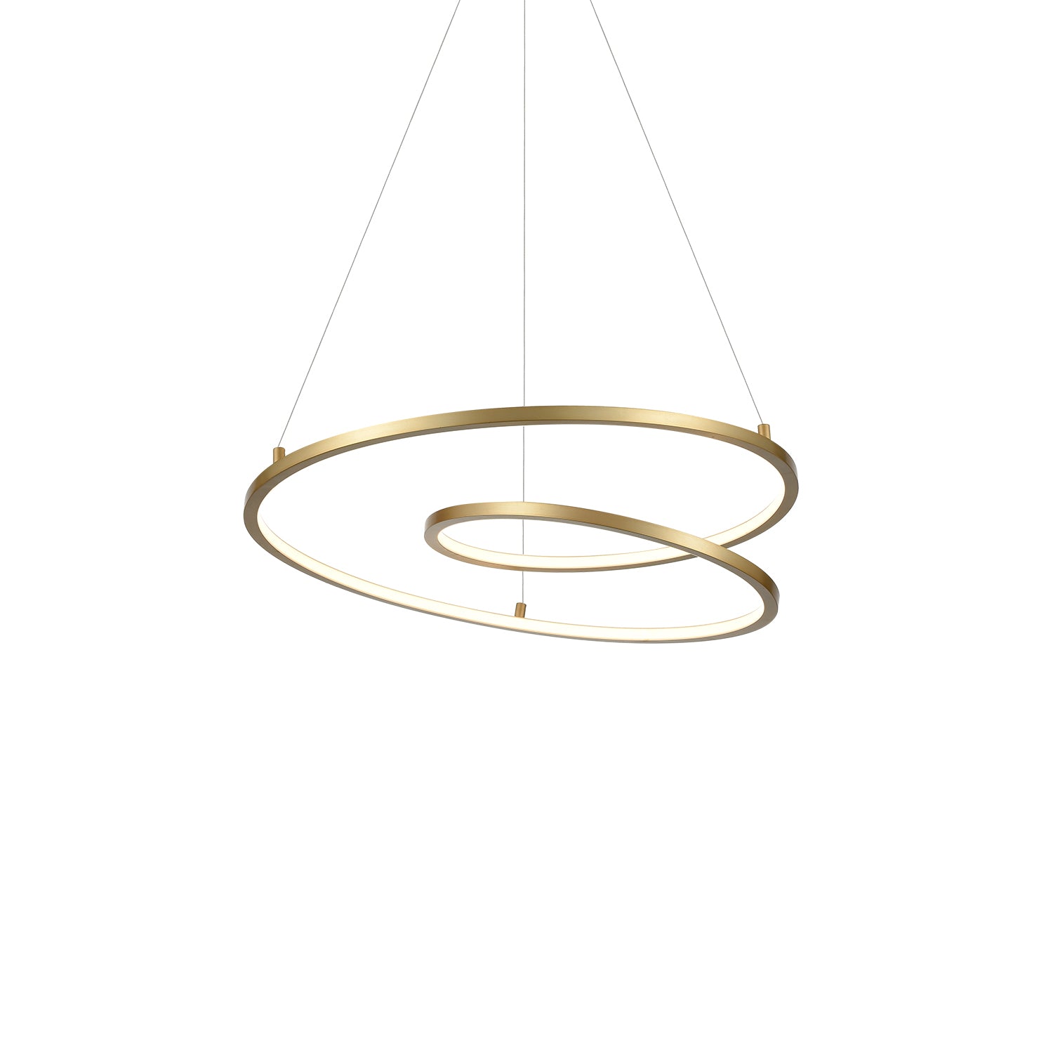Twist LED Pendant in Antique Brass Finish | Kuzco Lighting