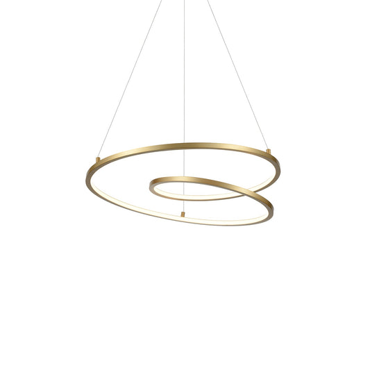 Twist LED Pendant in Antique Brass Finish | Kuzco Lighting