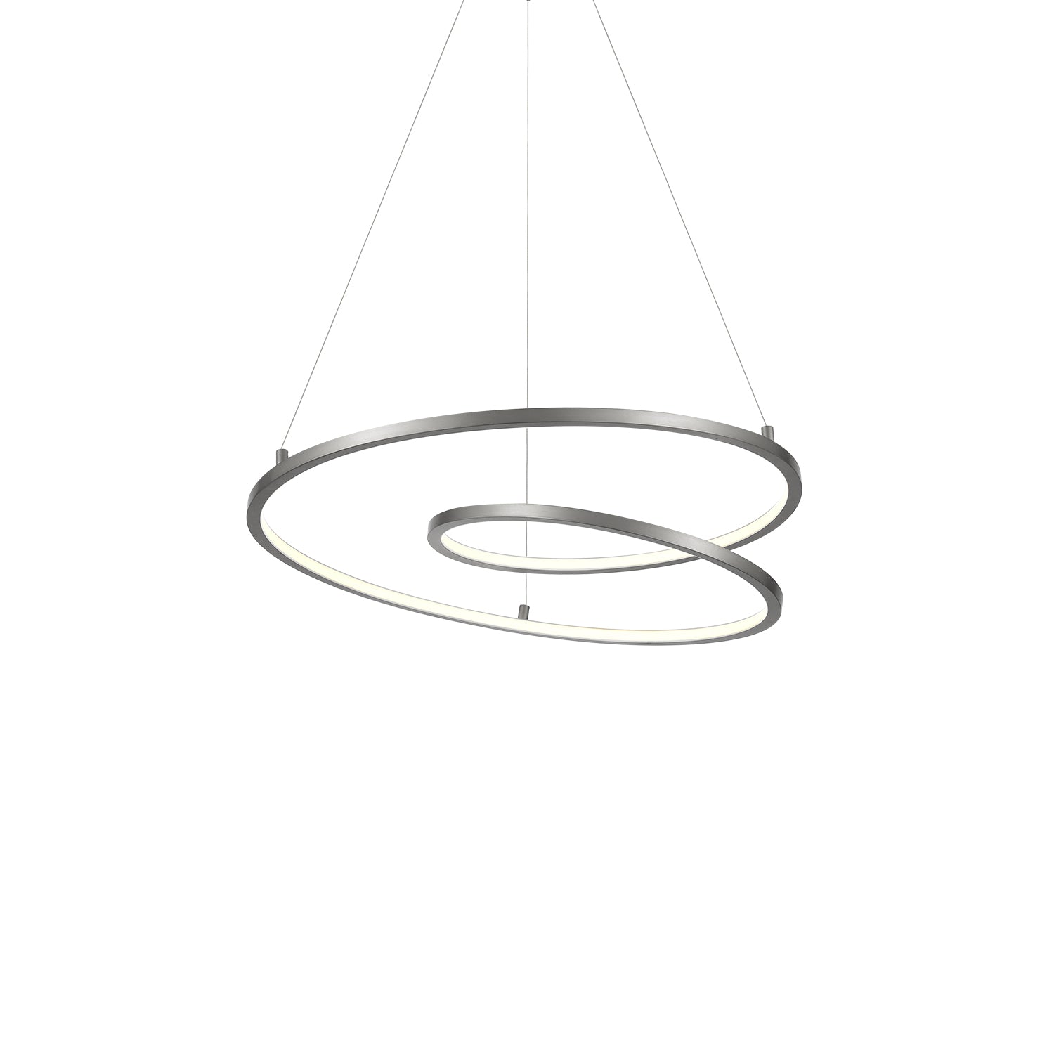 Twist LED Pendant in Antique Silver Finish | Kuzco Lighting