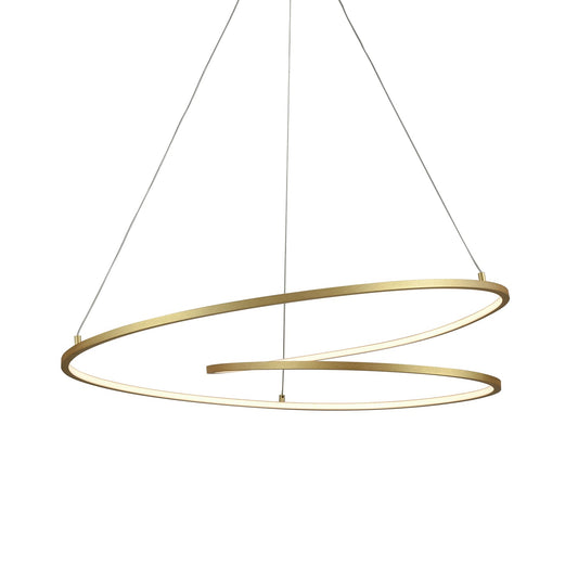 Twist LED Pendant in Antique Brass Finish | Kuzco Lighting