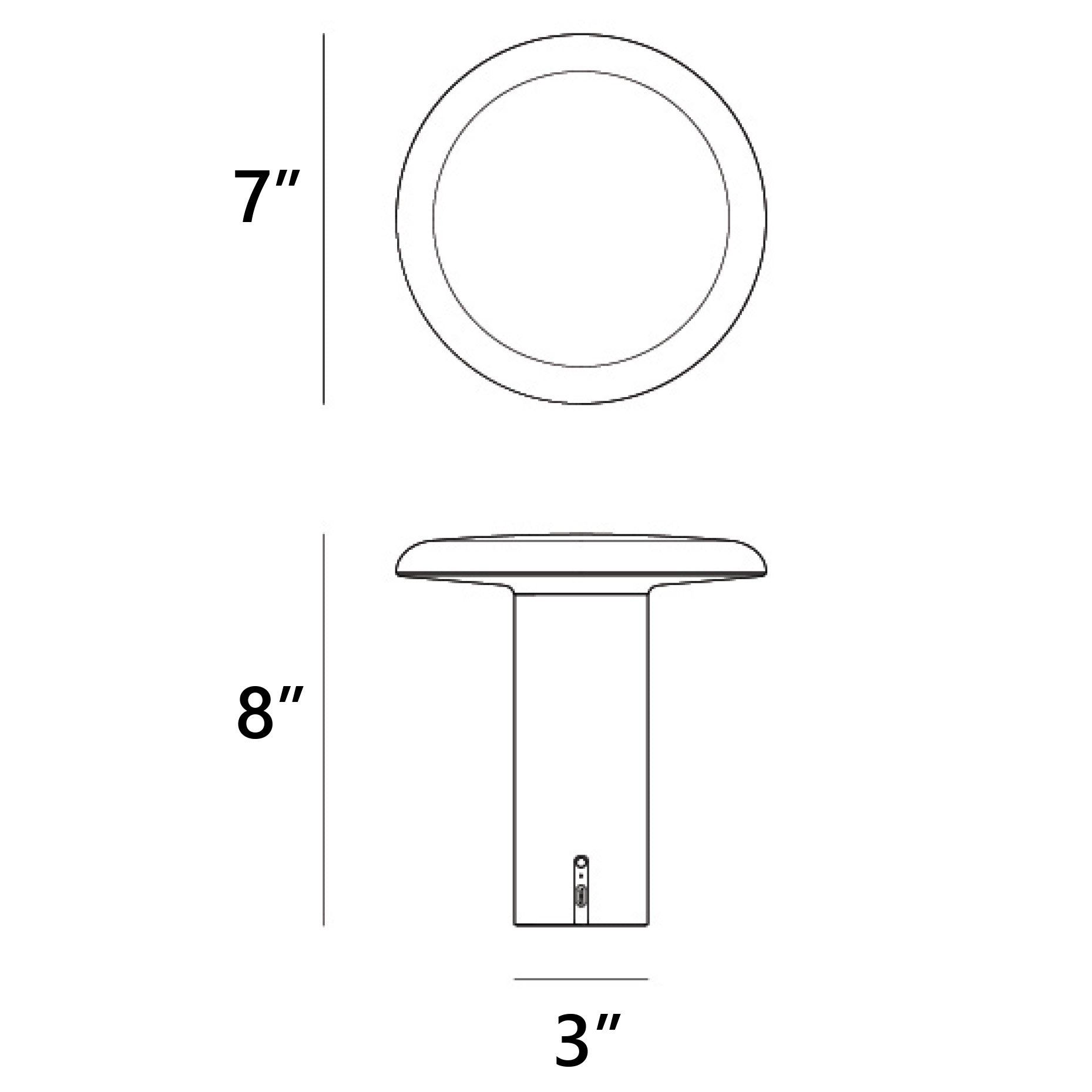 Takku Portable LED Table Lamp Diagram