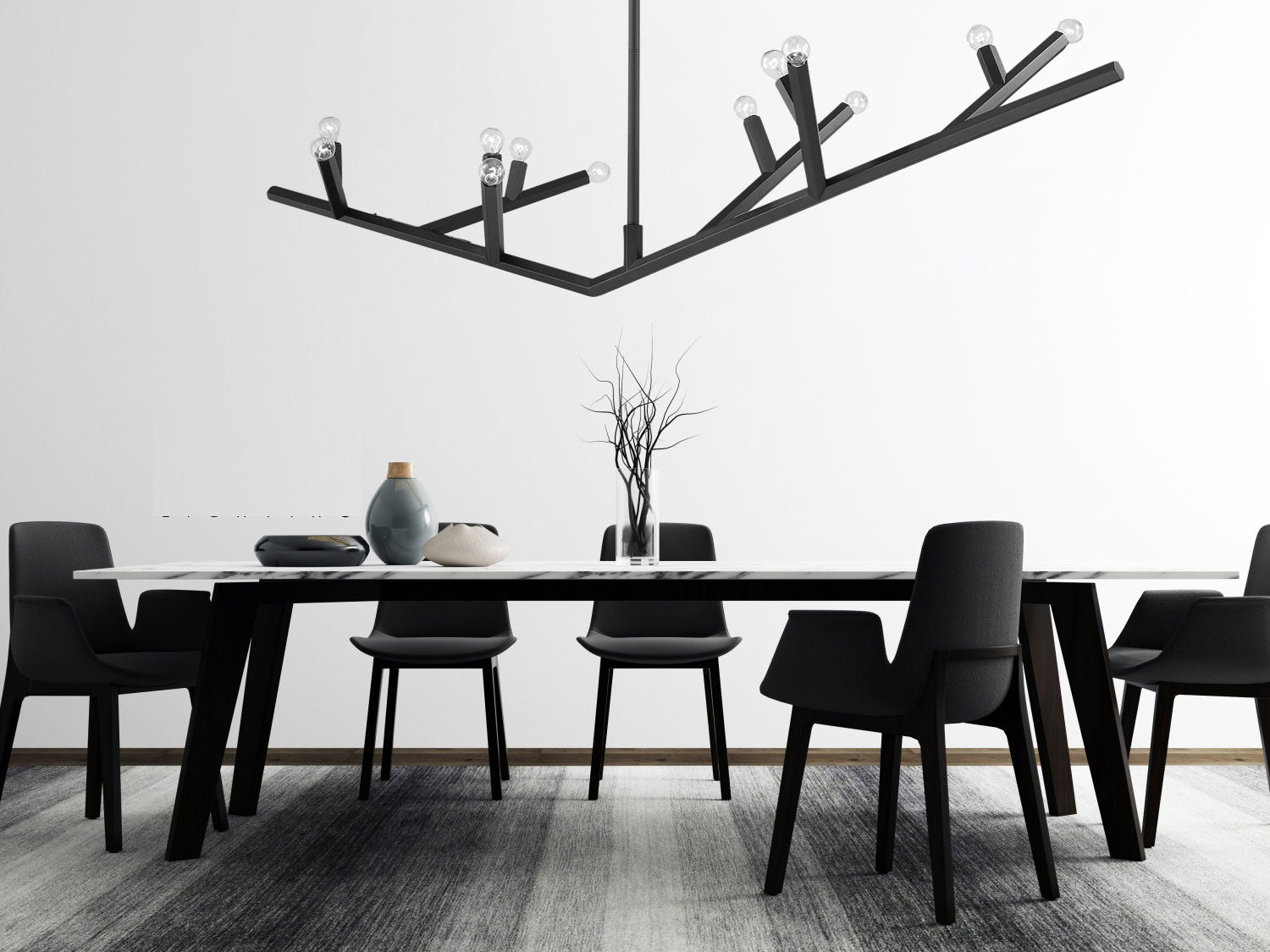 The Oaks Linear Pendant display