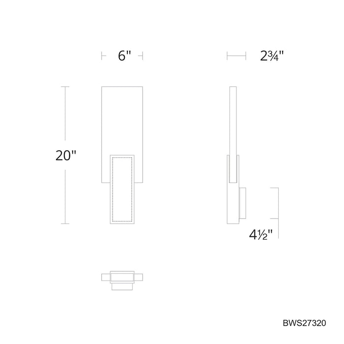 Tryst LED Wall Sconce Diagram