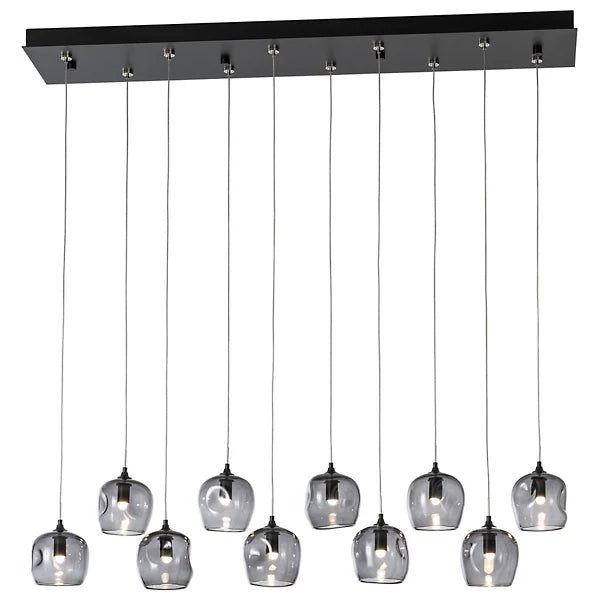 Ume Rectangular Multi-Light Pendant - Grey