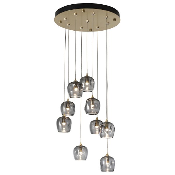 Ume Round Multi-Light Pendant - Grey