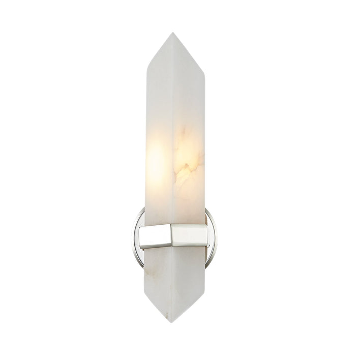 Valencia 5-in Polished Nickel/Alabaster 1 Light Wall/Vanity by Alora Lighting | WV334105PNAR | Alora Lighting