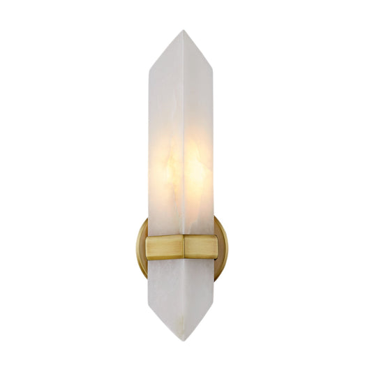 Valencia 5-in Vintage Brass/Alabaster 1 Light Wall/Vanity by Alora Lighting | WV334105VBAR | Alora Lighting
