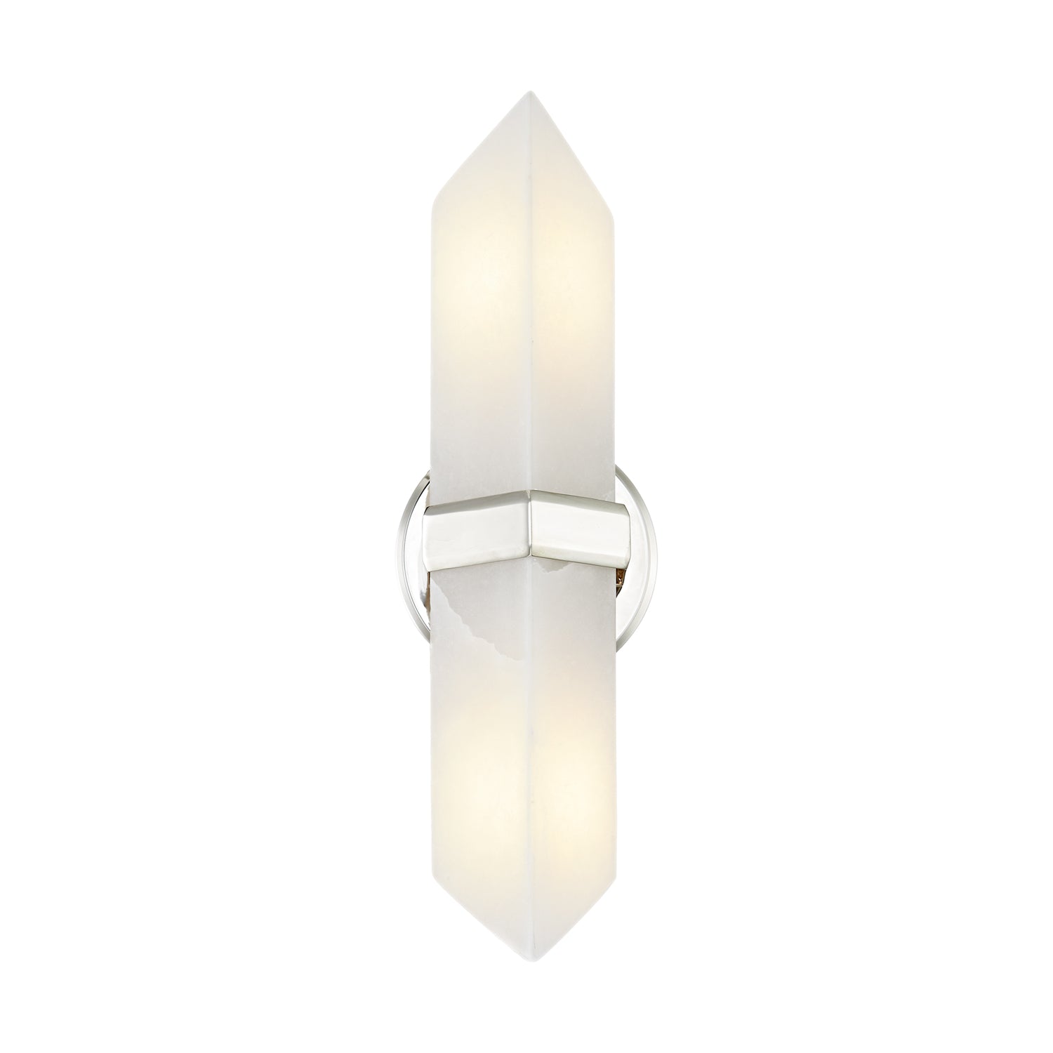 Valencia 15-in Polished Nickel/Alabaster 2 Lights Wall/Vanity by Alora Lighting | WV334215PNAR | Alora Lighting