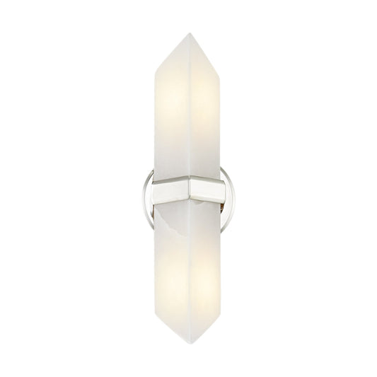 Valencia 15-in Polished Nickel/Alabaster 2 Lights Wall/Vanity by Alora Lighting | WV334215PNAR | Alora Lighting