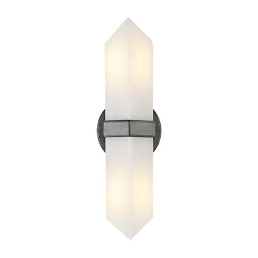 Valencia 15-in Urban Bronze/Alabaster 2 Lights Wall/Vanity by Alora Lighting | WV334215UBAR | Alora Lighting