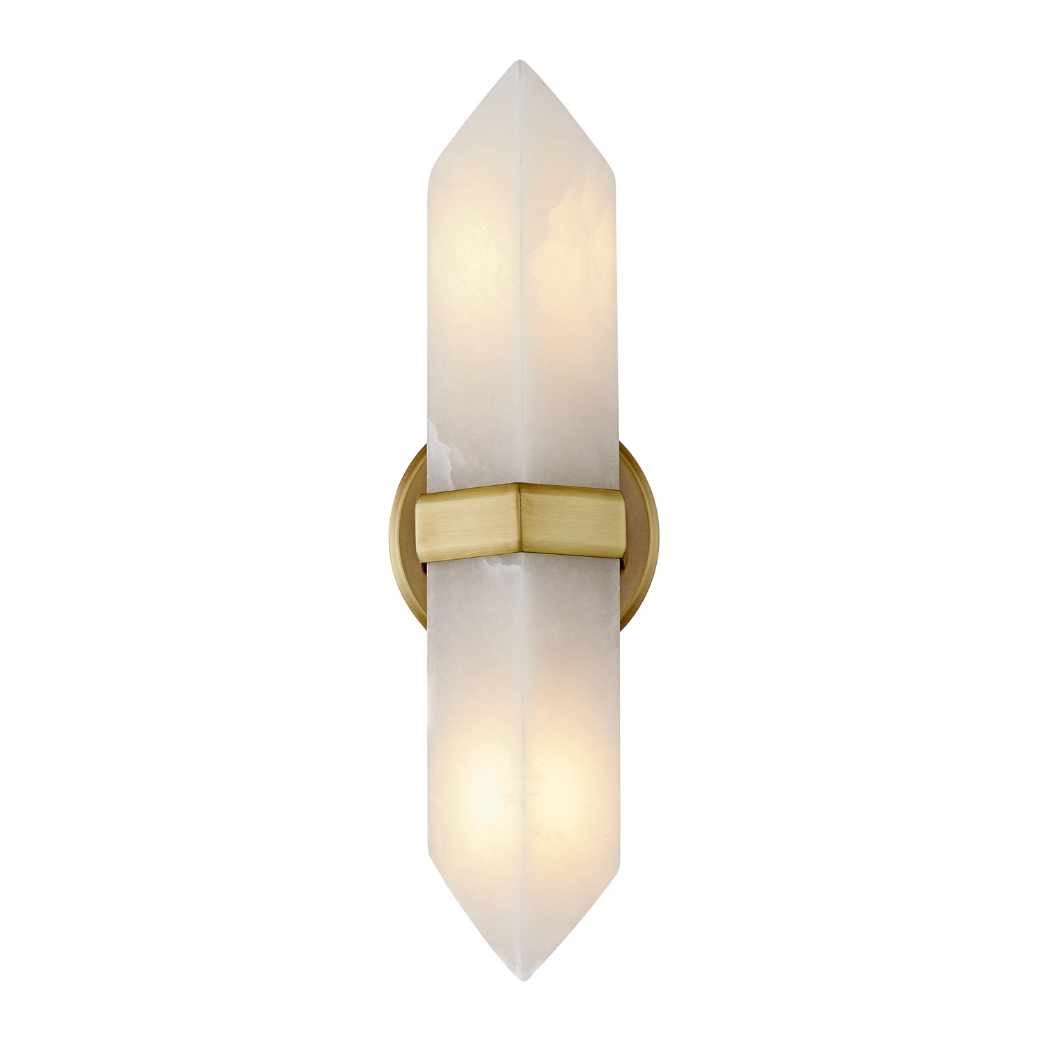 Valencia 15-in Vintage Brass/Alabaster 2 Lights Wall/Vanity by Alora Lighting | WV334215VBAR | Alora Lighting