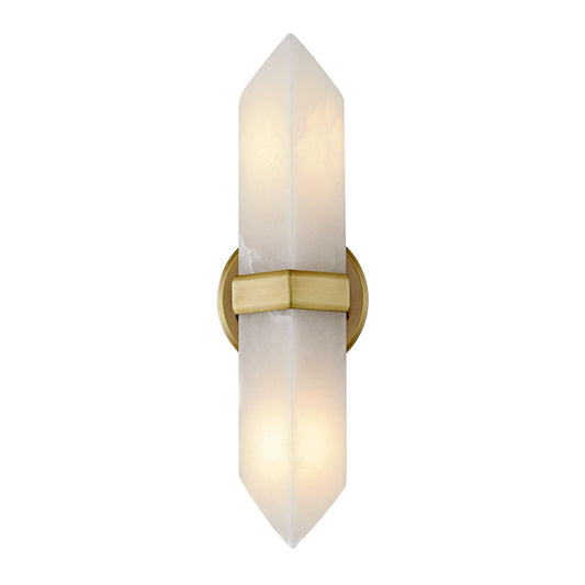 Valencia 15-in Vintage Brass/Alabaster 2 Lights Wall/Vanity by Alora Lighting | WV334215VBAR | Alora Lighting
