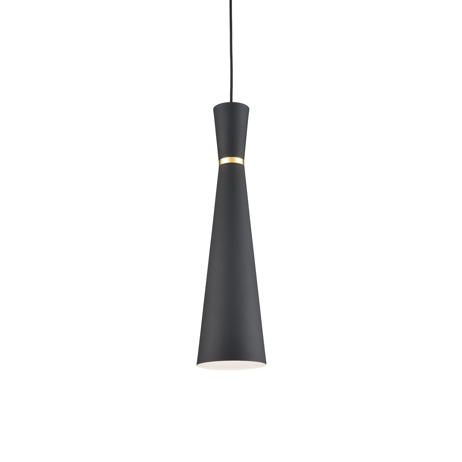 Vanderbilt Pendant in Black With Gold Detail Finish | Kuzco Lighting