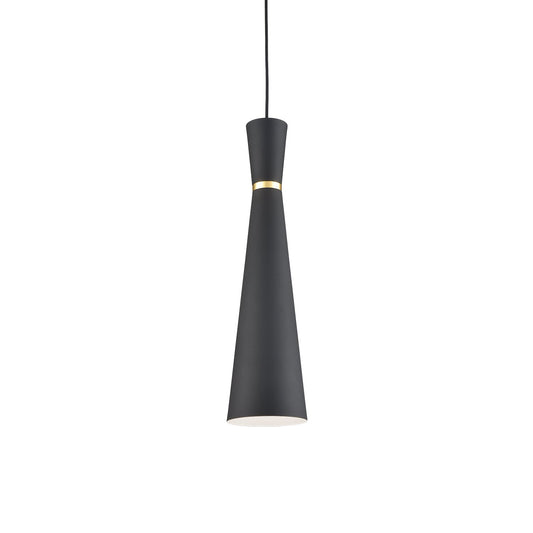 Vanderbilt Pendant in Black With Gold Detail Finish | Kuzco Lighting