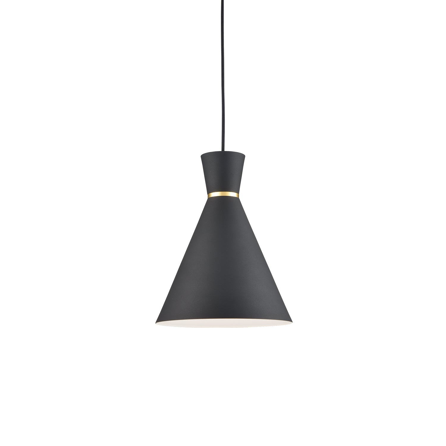 Vanderbilt Pendant in Black With Gold Detail Finish | Kuzco Lighting