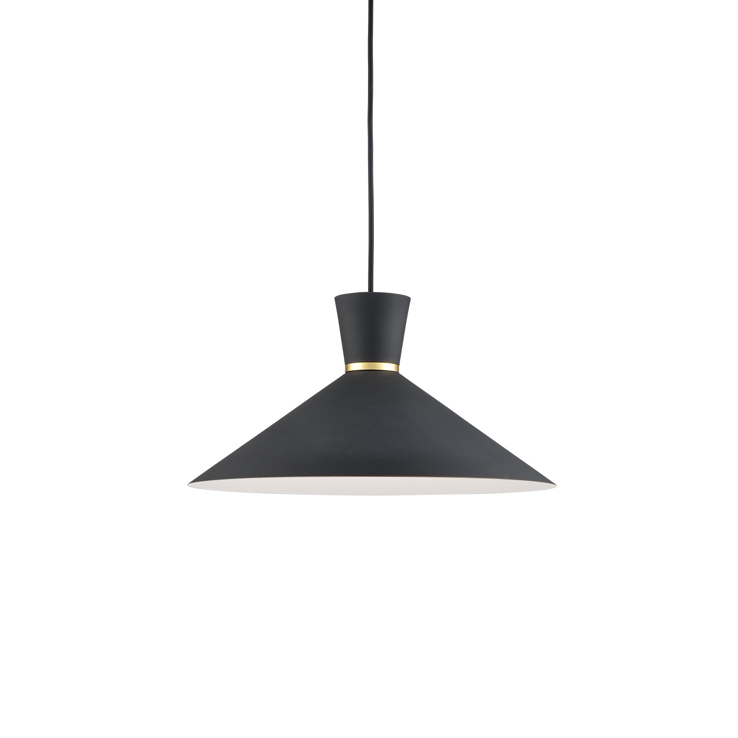 Vanderbilt Pendant in Black With Gold Detail Finish | Kuzco Lighting