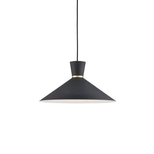 Vanderbilt Pendant in Black With Gold Detail Finish | Kuzco Lighting