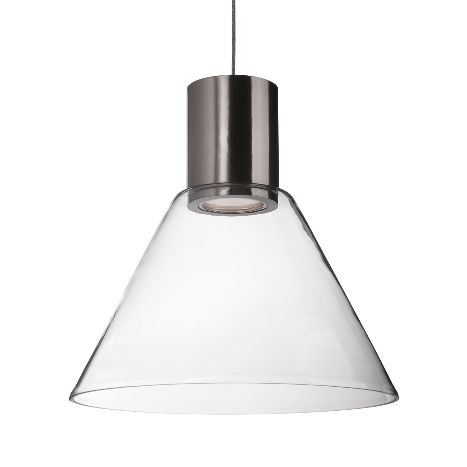 Vanier LED Pendant in Brushed Nickel Finish | Kuzco Lighting
