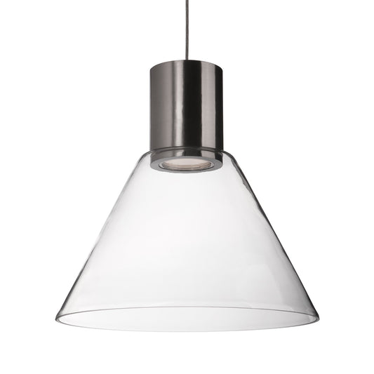 Vanier LED Pendant in Brushed Nickel Finish | Kuzco Lighting