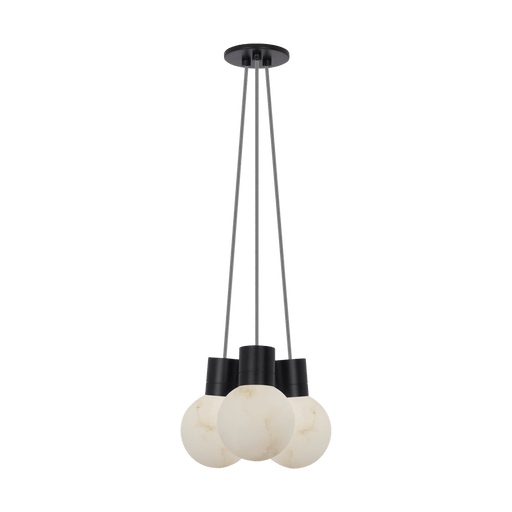 Mina Alabaster 3-Light Chandelier by Visual Comfort Modern