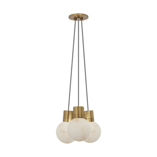 Mina Alabaster 3-Light Chandelier by Visual Comfort Modern