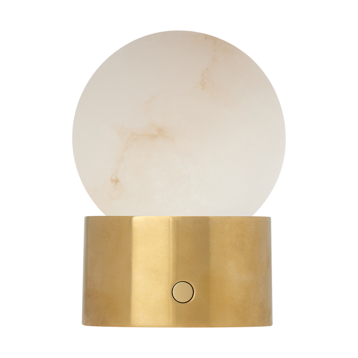 Mina Alabaster Accent Rechargeable Table Lamp by Visual Comfort Modern