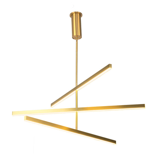 Vega LED Chandelier in Brushed Gold Finish | Kuzco Lighting