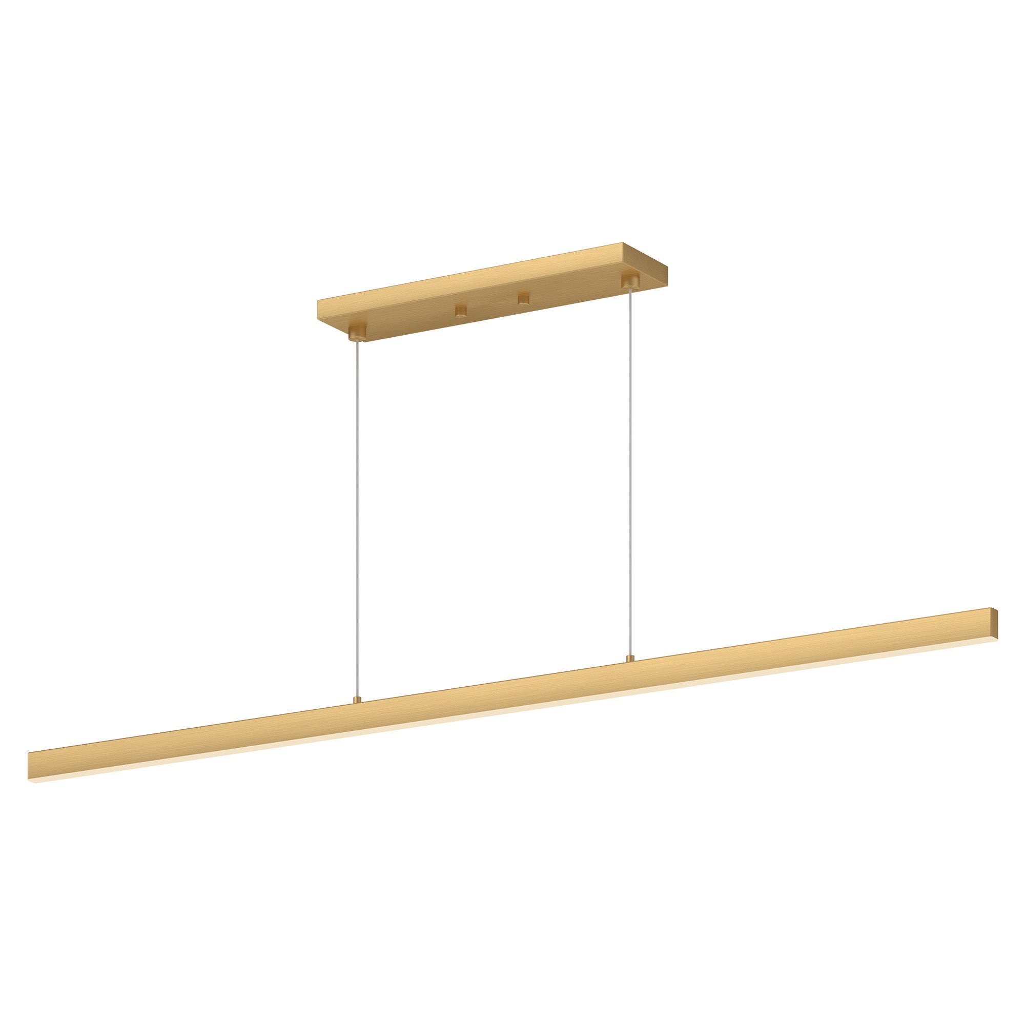 Vega LED Linear Pendant (2700K) in Brushed Gold Finish | Kuzco Lighting