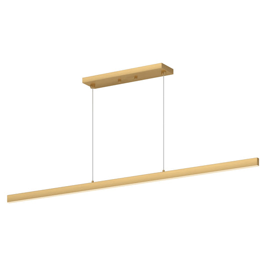 Vega LED Linear Pendant (2700K) in Brushed Gold Finish | Kuzco Lighting