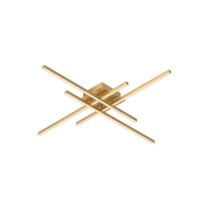 Vega Minor  LED Flush Mount in Brushed Gold Finish | Kuzco Lighting